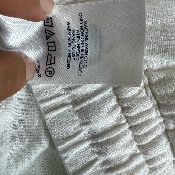 Chaps Pants Womens Size Small Linen Blend Wide Leg Cropped Trouser Loungewear - Picture 11 of 13